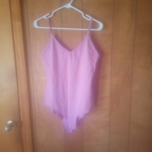 mangdiup womens lavender spaghettie strap bodysuit top size L - Picture 2 of 4